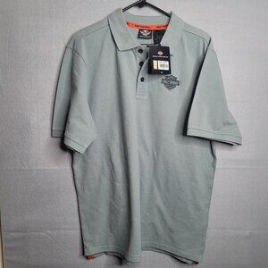 Harley Davidson Polo Shirt Green Men's Large  NWT